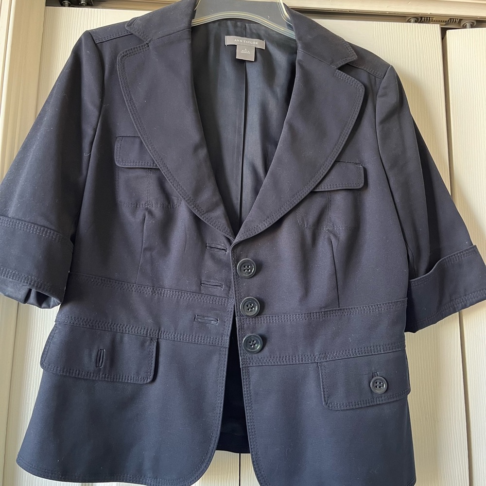 Ann Taylor short sleeve suit jacket